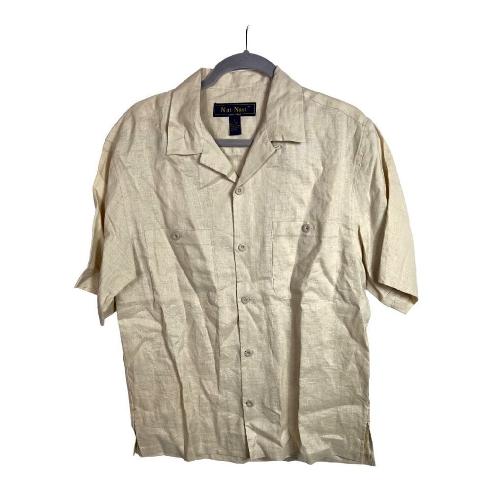 Nat nast 100% linen button up shirt‎